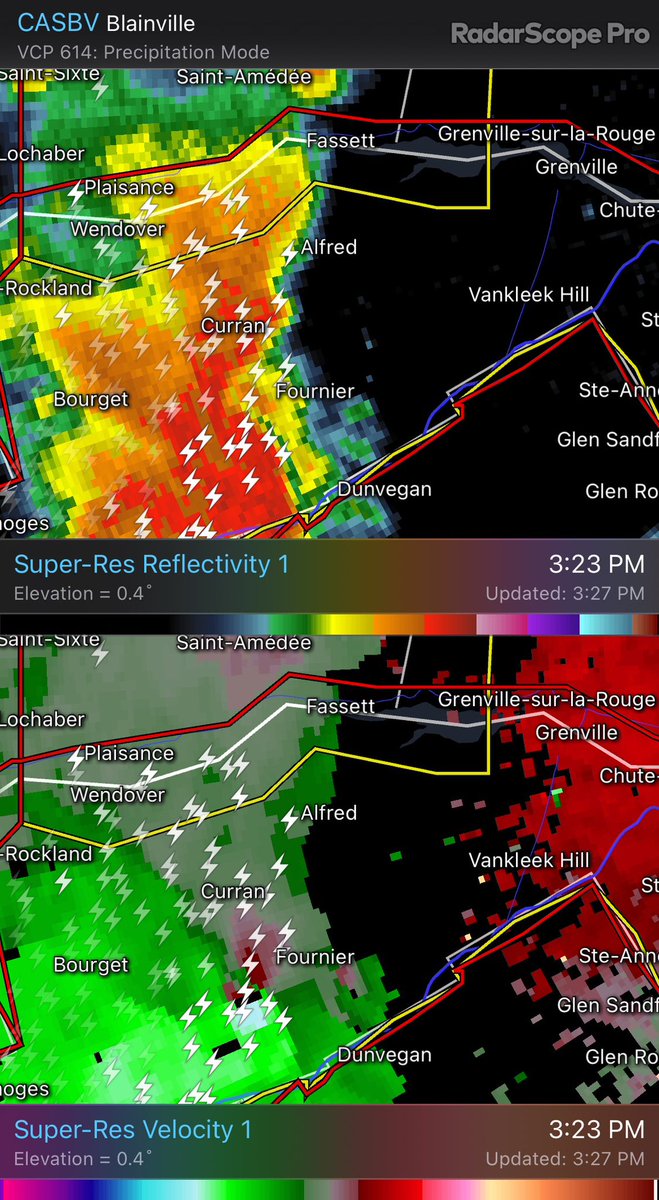 Fournier seek shelter IMMEDIATELY! Psbl Tornado on your doorstep. #onwx #onstorm