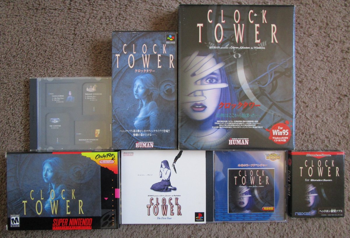 thefirstfear's tweet photo. We want to ask fellow Clock Tower fans &amp; collectors around the world!
What does your collection look like?
What in your collection is your favorite item?
Big or small, we'd love to see them all!
Share some pictures and reply below!
#クロックタワー #clocktower #horror #collection https://t.co/n0kFvrQMNf