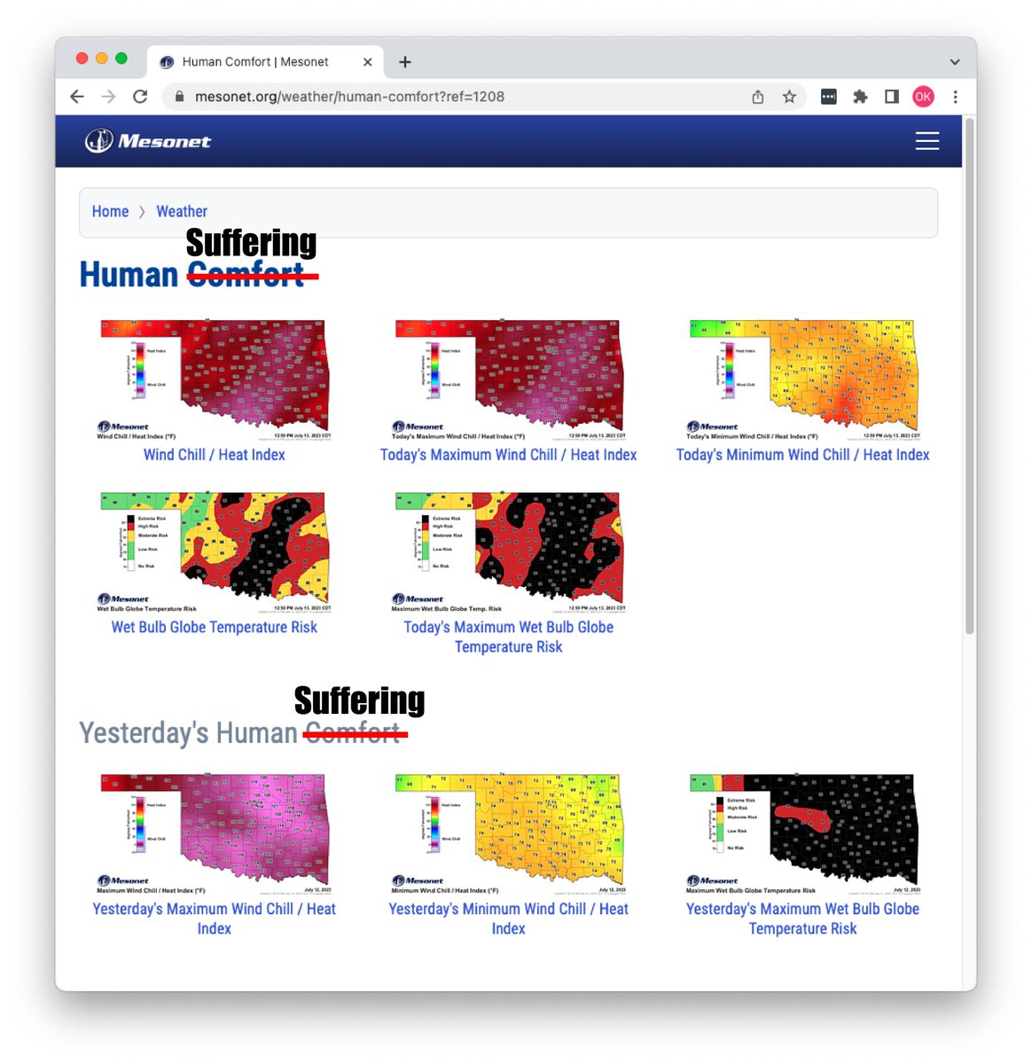 Human comfort? Uh no... #okwx #okmesonet