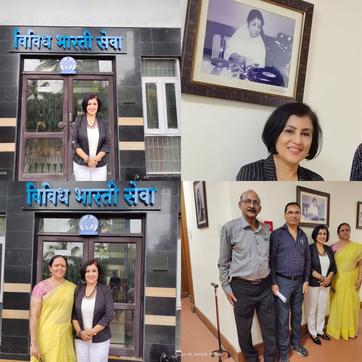 MadhushreeMusic's tweet photo. Today It was a wonderful interaction with #kamalji great environment #vividbharati #akashvaani  #mumbai  #kamalsharma  #zubairkhan  #stationdirector #renuchaturvedi https://t.co/jfbquyWnk6