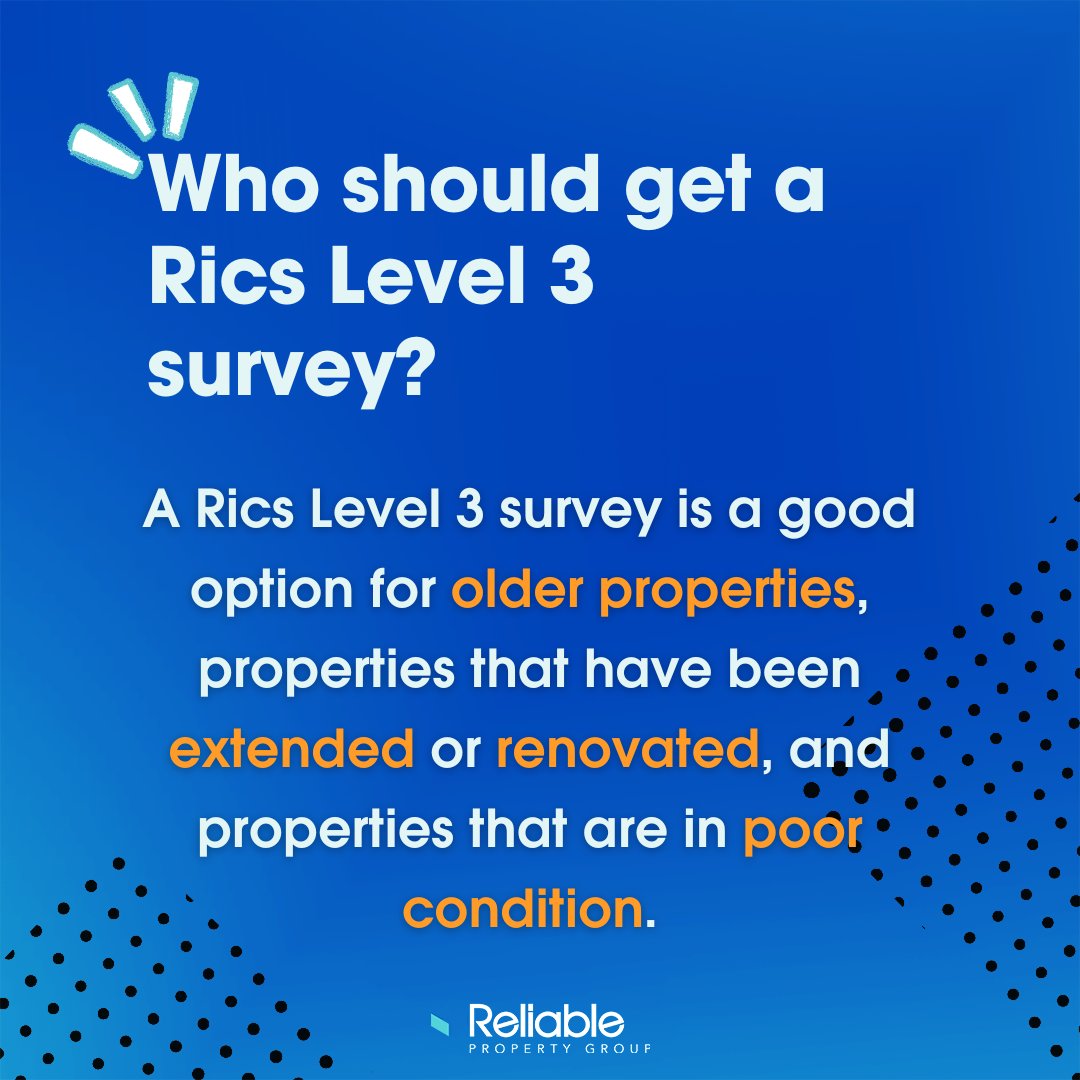 ReliablePG's tweet photo. Are you buying a home? Get a RICS survey to assess its condition. Level 2 is a good option for most standard properties, while Level 3 is more in-depth for older properties or those with unusual construction. #homebuying #property #survey #RICS https://t.co/BcHopaMYz3