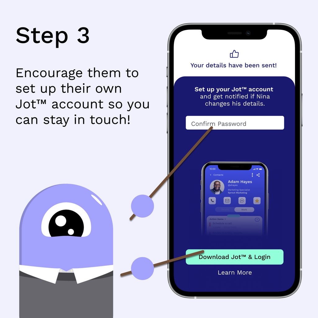 jottechnology's tweet photo. We’ve made it easier for you and your contacts to stay in touch. Non-Jot contacts can now create their own accounts from our contact exchange to stay in touch with you via Jot™! 📲🔒

Don’t forget that students get 50% off on JotPro! https://t.co/RxtnzVK6G5