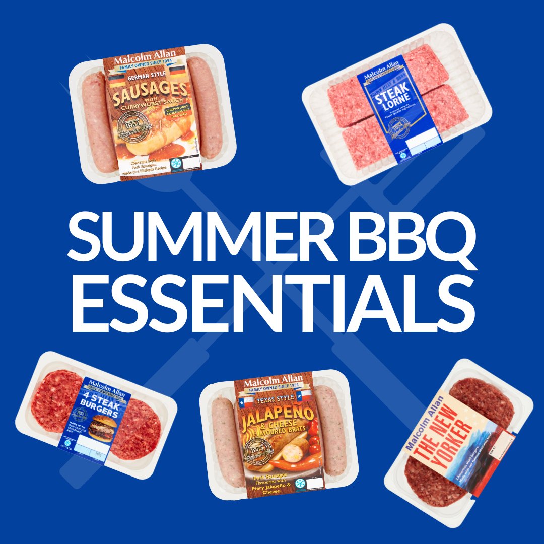 Firing up the grill? Make sure you're stocked up on all our BBQ  essentials! 🔥🍔

Shop now at your local supermarket.

#MalcolmAllan #BBQEssentials #BBQ #Sausage #Burgers
