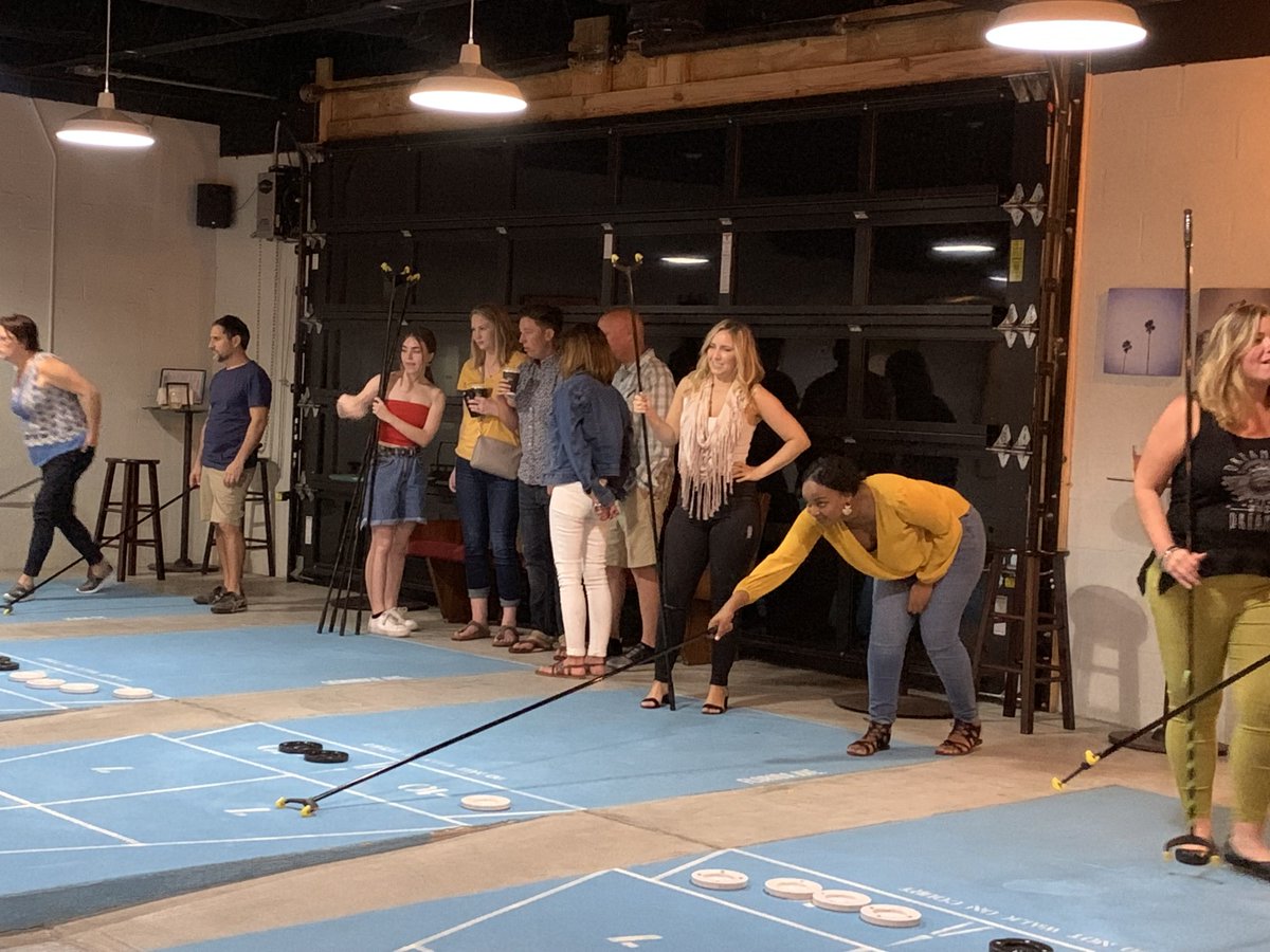 Planning a corporate event? We offer catering and drink packages and shuffleboard is a great team building activity! spt.to/5wlE8d