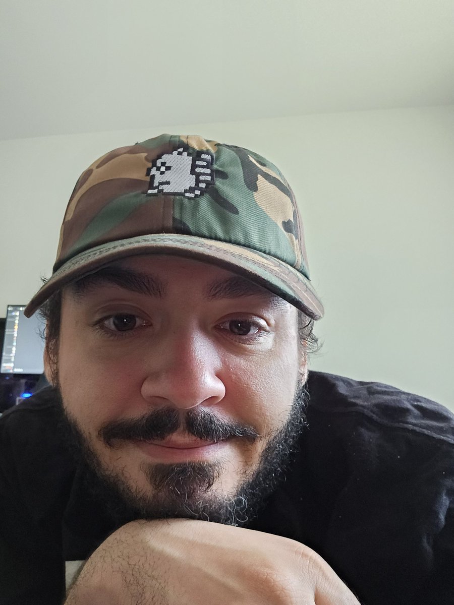 Wore it on stream today. Got this awesome 8-bit Raccoon Dad hat from @raccoonbrand. 

You want one? Get it here - raccoonbrand.com 

#notanad