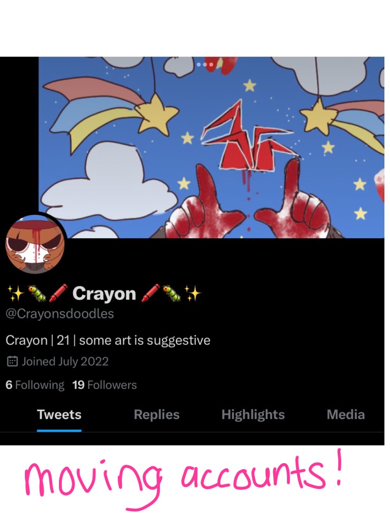 MOVING ACCOUNTS!! ➡️ crayonsdoodles tweet media