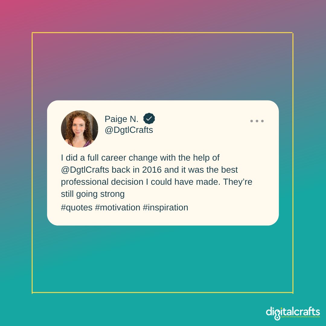 DgtlCrafts's tweet image. Thank you for the kind words, Paige. Congratulations on your success!
#codenewbie #codingpics #womenintechnology #diversityintech #entrepreneurship #codeismylife #javascript #reactnative #codingbootcamp #mothercoder #alum #alumni #appreciation #appreicationpost