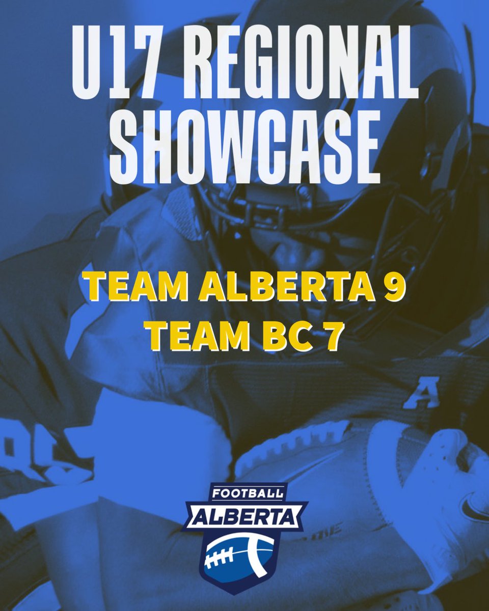 FootballAlberta's tweet photo. At half-time, Team Alberta leads Team BC, 9-7.
🏈🏈
#football #footballalberta #teamblue #u17 #regionalshowcase #halftimescore #teamalberta #teambc https://t.co/q3ZSvOi1nj