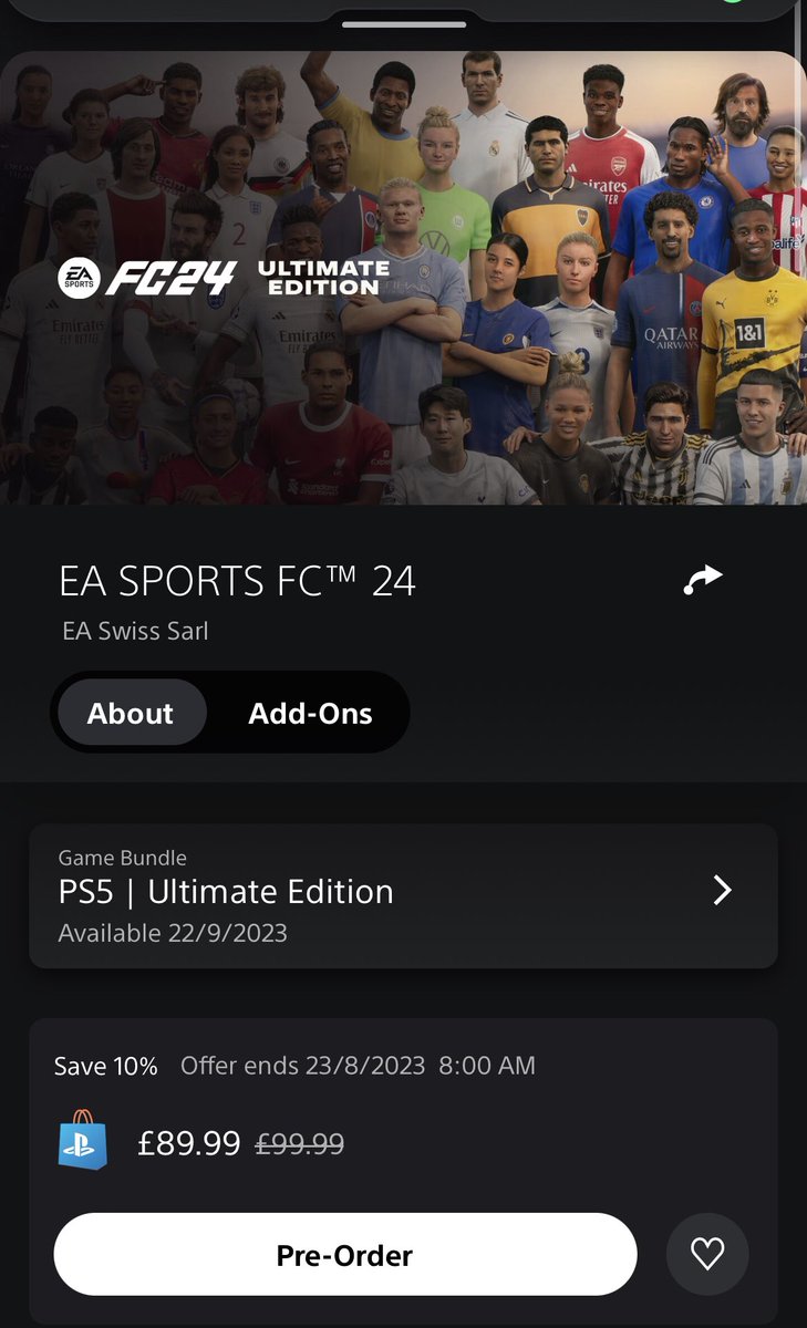 jk720031's tweet photo. 🏆EA FC PRE-ORDER GIVEAWAY🏆

Just simply like this tweet and follow to enter👍

💬Winner will be dmed on the 20th of August https://t.co/LLV2Qp2k8C