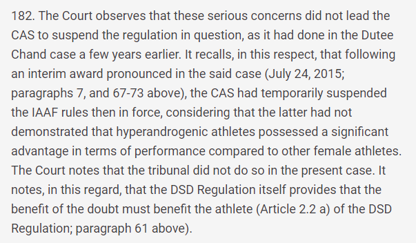 RogerPielkeJr's tweet photo. Very good to see ECHR identify the inconsistency between Chand &amp; Semenya judgments on treatment of science as an important basis for ruling in Semenya's favor

This really should trouble World Athletics &amp; other IFs who are implementing science-informed regulations sans science https://t.co/vGiKrVM2FA