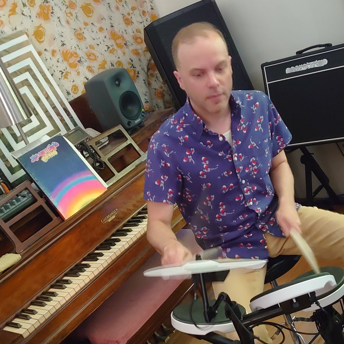 Recording electronic drums for the new record with Adam Bayer and Yes.