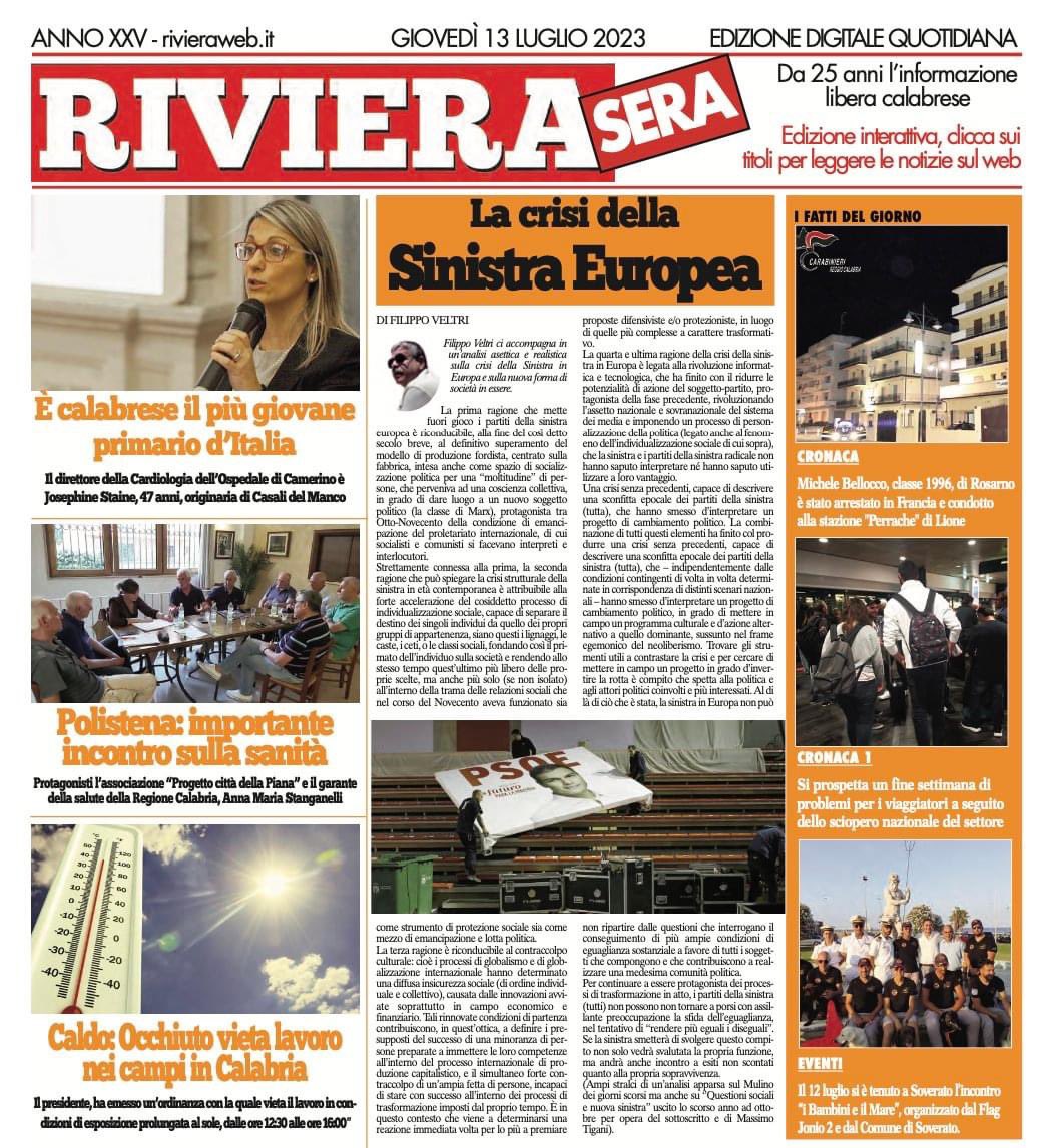 rivieraweb's tweet photo. Riviera-sera 13 luglio 2023

https://t.co/viqFklfXe5 https://t.co/wTyDXgRruT