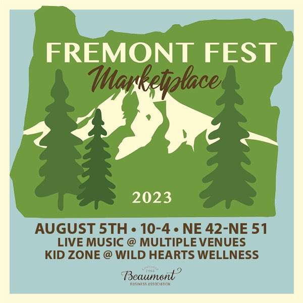 Fremont Fest Marketplace
Saturday, August 5th, 10am-4pm
NE Fremont from NE 42ND to NE 51ST
Live Music @ Multiple Venues
Kid Zone @ Wild Hearts Wellness
100+ Vendors