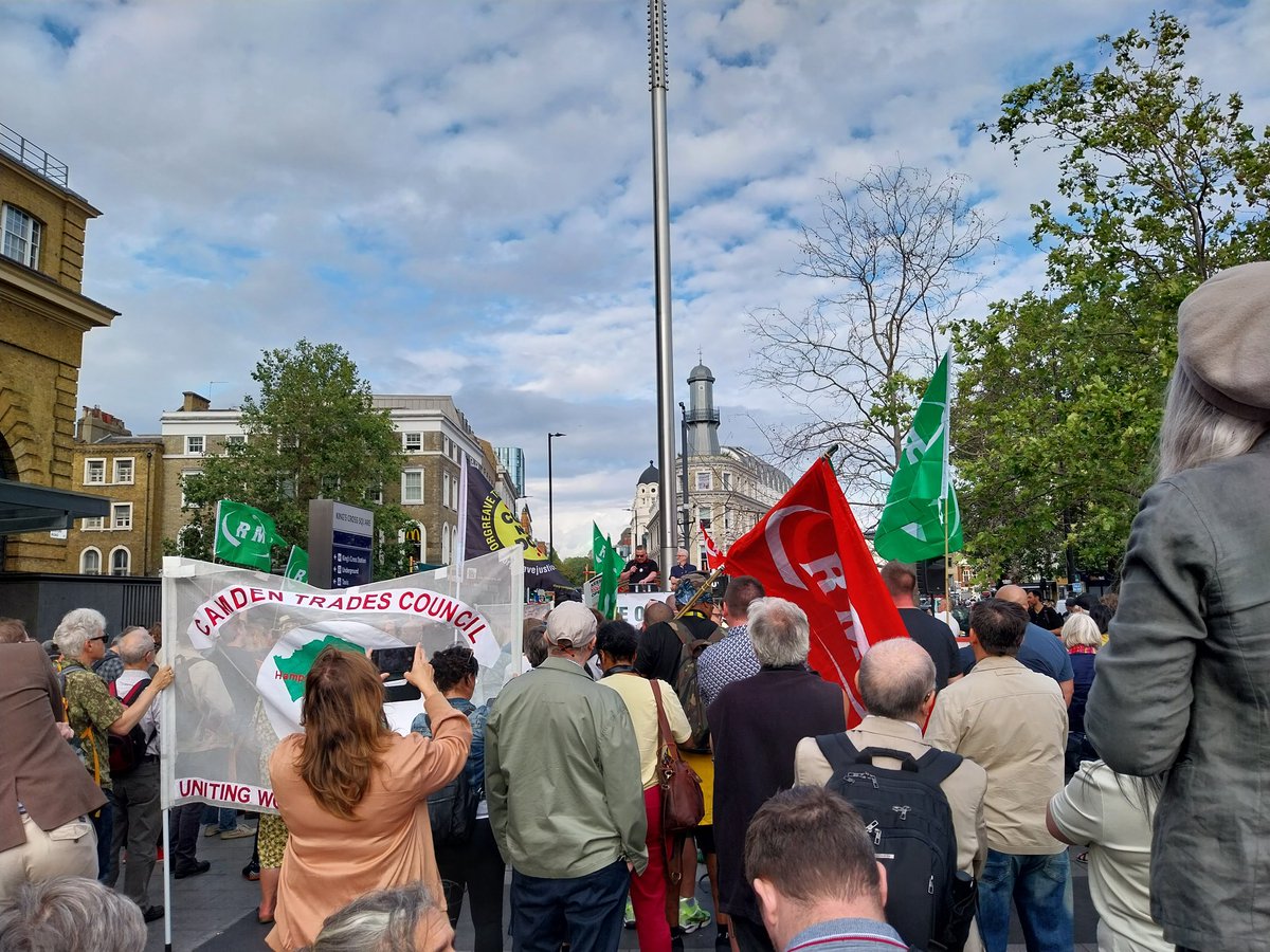 This evening at London King's Cross, organised by @RMTunion #StaffOurStations #SaveTicketOffices