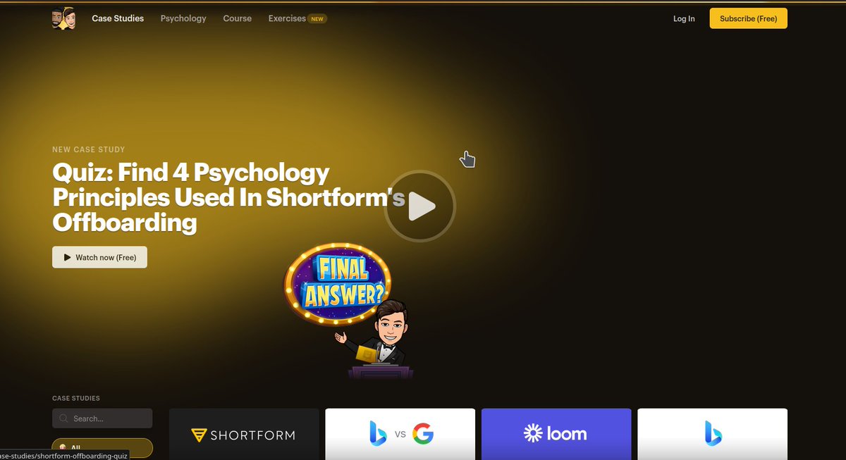 Des exemples d'UX célèbre expliquées et l'aspect psychologique qui en découle 🍿 => growth.design/case-studies