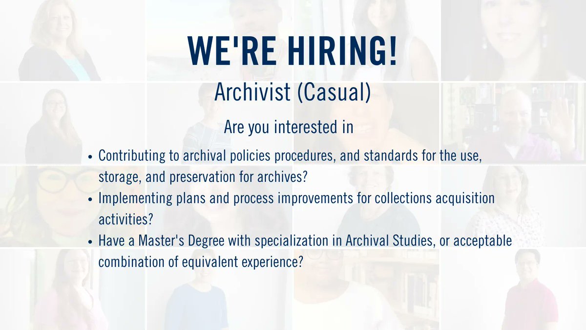 UTSCLibrary's tweet photo. We're Hiring!#UTSCLibrary is looking for an Archivist (Casual). If you're interested in having a hand in supporting research and study while maintaining an expansive collection, visit https://t.co/Nc6BqBufh9 for more information and apply today!#UTSC https://t.co/b8cSvUORwU