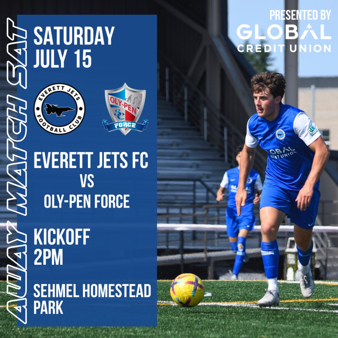everettjetsfc's tweet photo. We’re headed to Gig Harbor for our final regular season match this Saturday!
Presented by @global_cu
#ejfc #everettjetsfc #YAHAW https://t.co/Ellri0A6tj