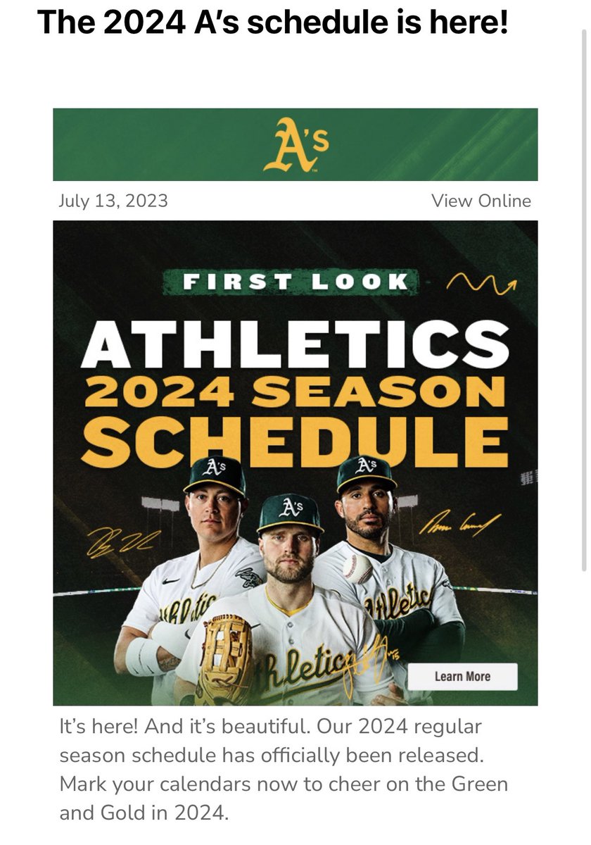 No mention of Oakland anywhere ouch. @CaseyPrattABC7 <a href="/susanslusser/">Susan Slusser</a> <a href="/Athletics/">Athletics</a>