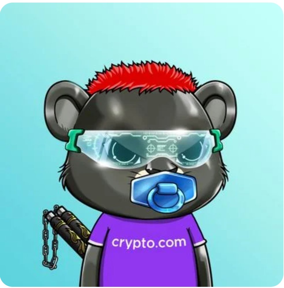 Fnta5y's tweet photo. LFG!! Got my first cyber cub <3 thanks to @cryptocomnft @dacman82 https://t.co/yS28011zev