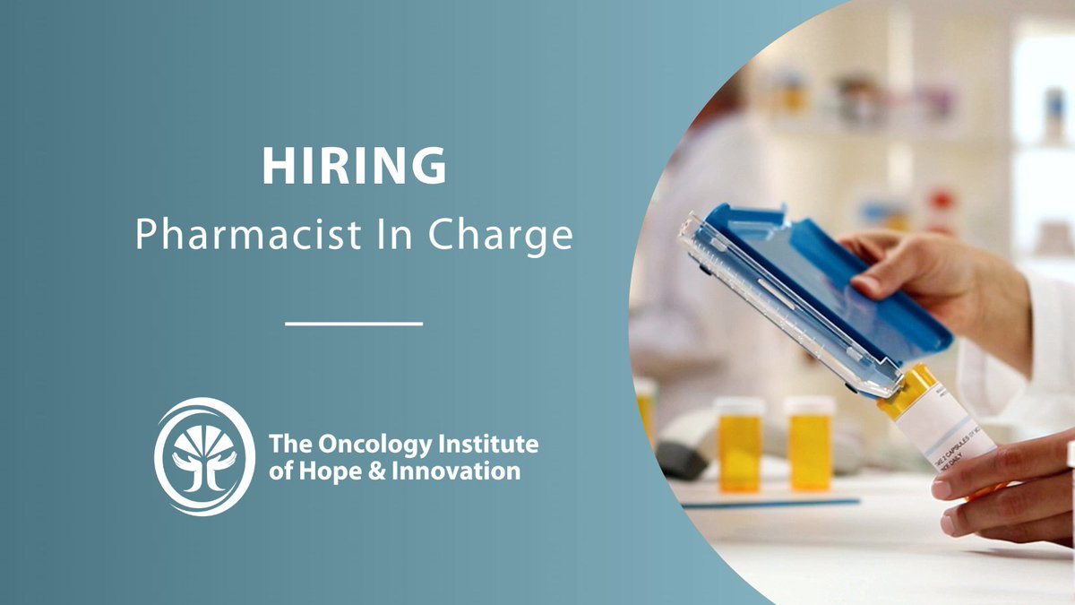 We are #hiring a Pharmacist In Charge to lead and enhance pharmacy operations in California!

Leverage your expertise in the field of #oncology and make a difference in how patients receive therapy.  

Apply now: ow.ly/8wpY50PaSv6

#Pharmacist #MedicalCareers #Recruiting