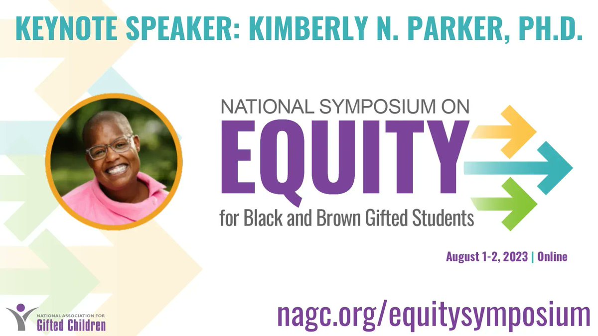 Keynote announcement! Kimberly N. Parker, Ph.D., will share "Recognizing, Affirming, and Elevating the High Potential of Black and Latino Children" at NACG's National Symposium on Equity for Black and Brown Gifted Students: buff.ly/3Pq4aBI #Gifted #GiftedEd #GiftedMinds
