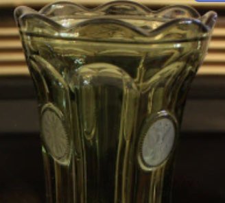 Vintage Fostoria Coin Glass Lidded Urn In Olive Green #829 by EmmasAtticTreasures etsy.me/3XRZypX via <a href="/Etsy/">Etsy</a> #OliveGreen #Lidded #Urn #Fostoria #CoinGlass