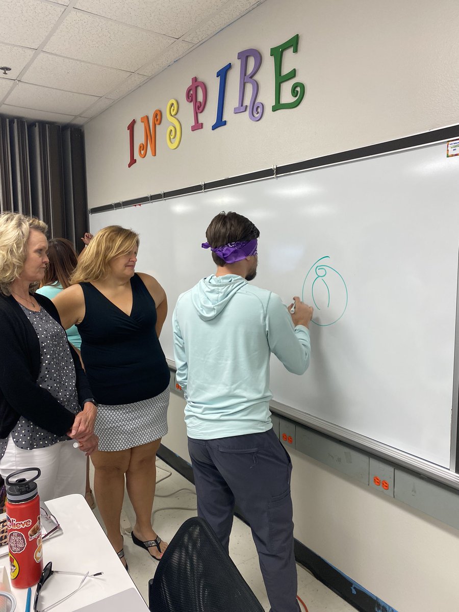 Our Year 2 and 3 LADDER teachers working at team building and having a little fun. #kisdLADDER