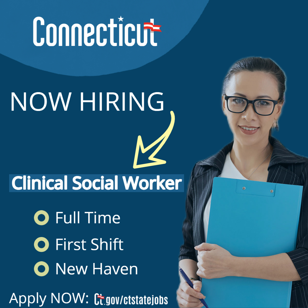 👀 CALLING ALL SOCIAL WORKERS! 👀

@CTDMHAS is #hiring to fill the position of Clinical Social Worker at the wonderful Connecticut Mental Health Center in New Haven!

Learn more about what we can offer you here: linkedin.com/jobs/view/3661…

#SocialWorkCareers #CTStateJobs #CTCareers