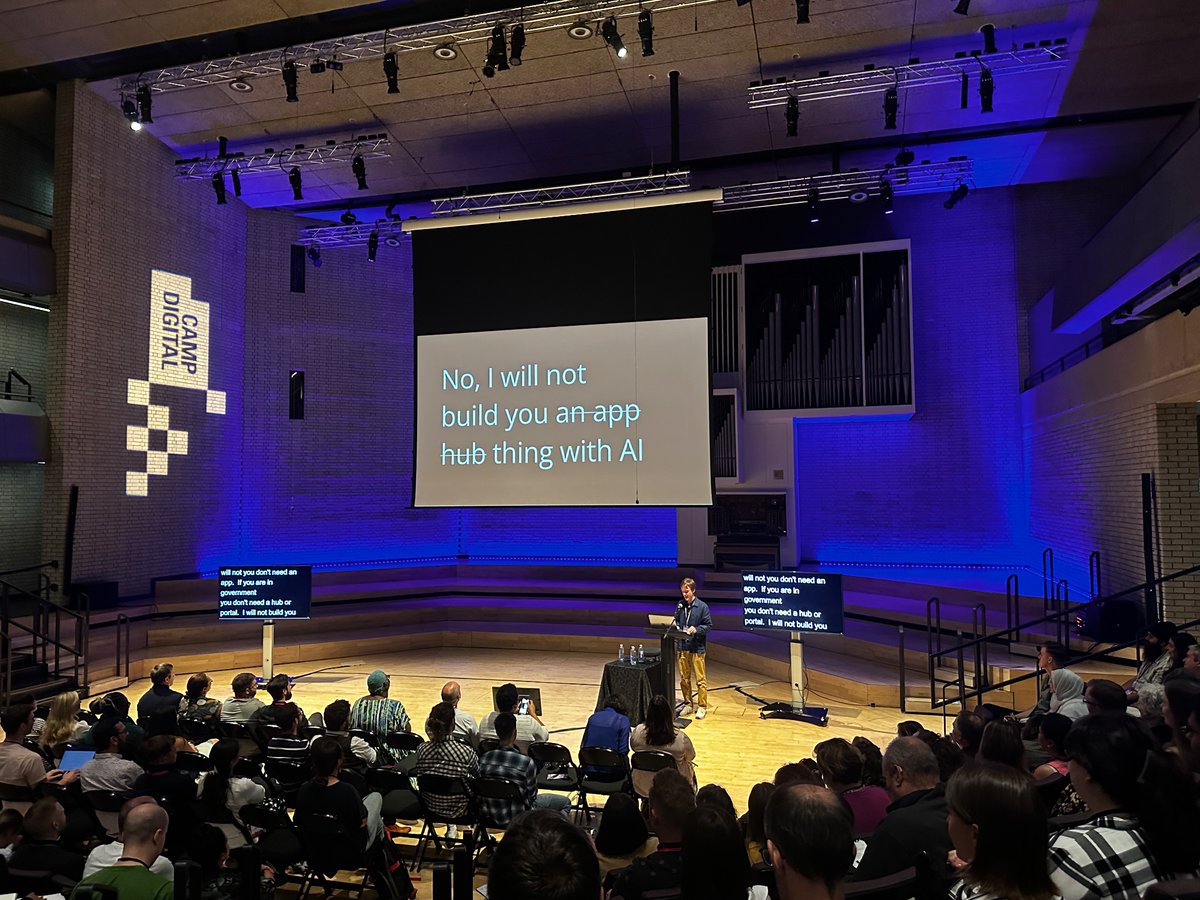 Had a great time at #campdigital today. 

Miss old twitter, cos I would have livetweeted it all.

Instead, only this from the opening keynote from <a href="/jamestplunkett/">@jamestplunkett.bsky.social</a>: