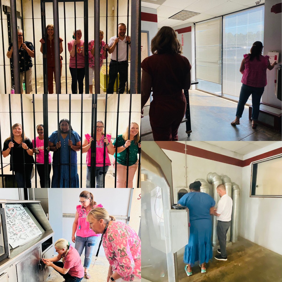 awilson_alp's tweet photo. Our #ctla24 teacher leaders and facilitators teamed up to “break out” today! Started in separate cells but quickly realized we needed to work together. Fun and challenging morning! @CobbAlp @cobbapprogram @TracyAMatthews #lovetothinkhere https://t.co/HMScbBJOdb