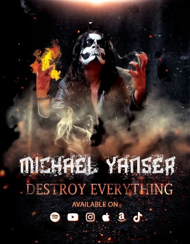 My new single 'Destroy everything' it's available now in @spotify @amazonmusic @youtube @youtubemusic @instagram @facebook @applemusic @tiktok and more platforms. here I leave the link 👇🏻 open.spotify.com/track/2IWmnnI0… #news #michaelyanser #fypage #black #metalmusic #artist