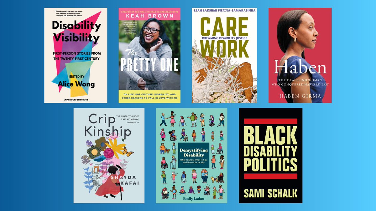 Happy Disability Pride Month! Check out some of the books our staff members are reading this month.

Consider adding these books by #DisabledAuthors to your reading list: bit.ly/3PUWGa1

@DisVisibility @Keah_Maria @thellpsx @HabenGirma @emily_ladau @DrSamiSchalk