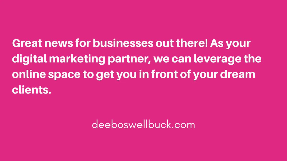 Great news for businesses out there! As your digital marketing partner, we can leverage the online space to get you in front of your dream clients. buff.ly/3O2TipP 

#digitalmarketingtips #torontobusiness #canadianbusiness