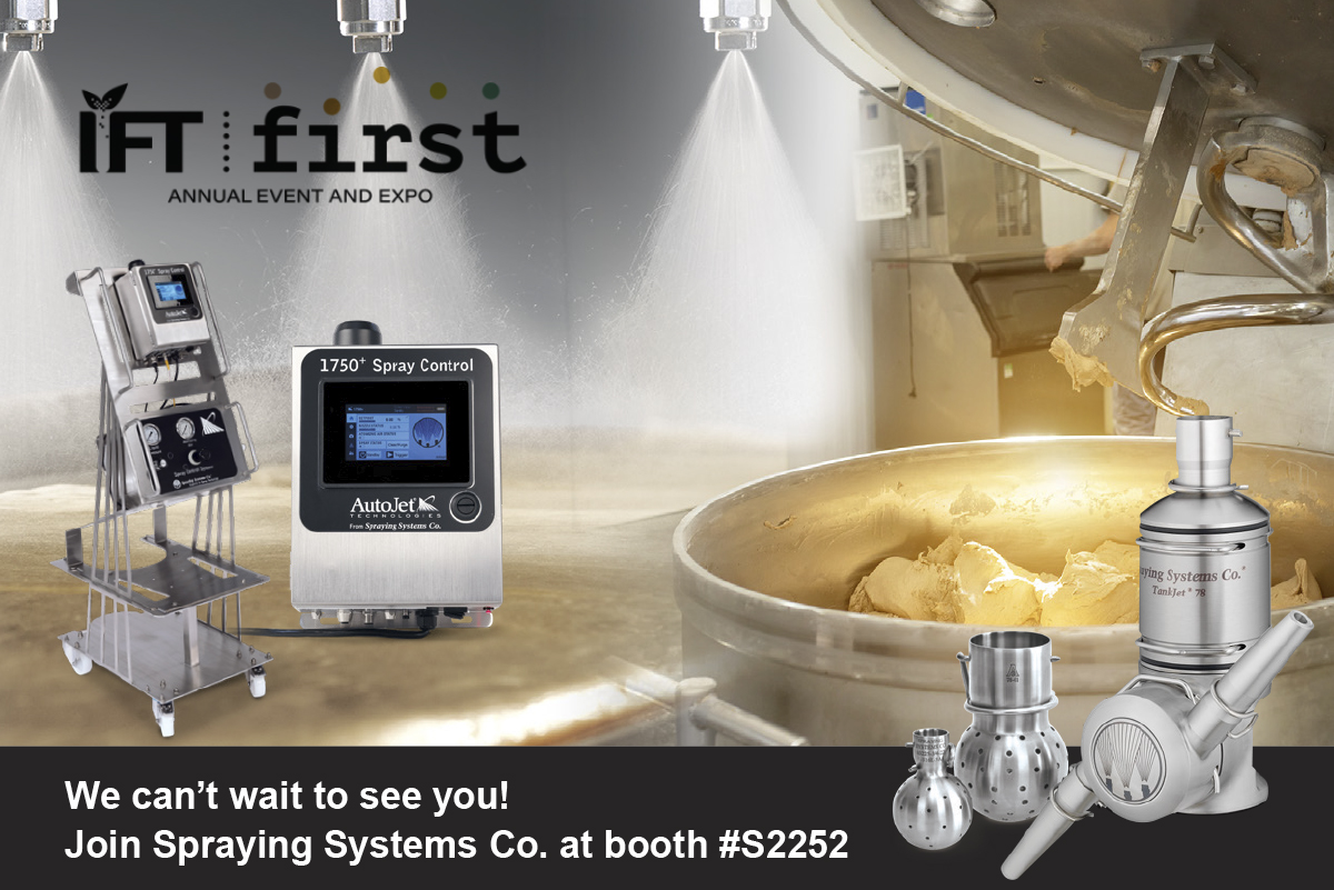 This year, we are excited to showcase our latest Spray Nozzle advancements and demonstrate how our solutions can revolutionize your processing lines. Join us at McCormick Place for the IFT EXPO July 17th-19th, 2023!
#IFT #IFTFIRST #FoodScience