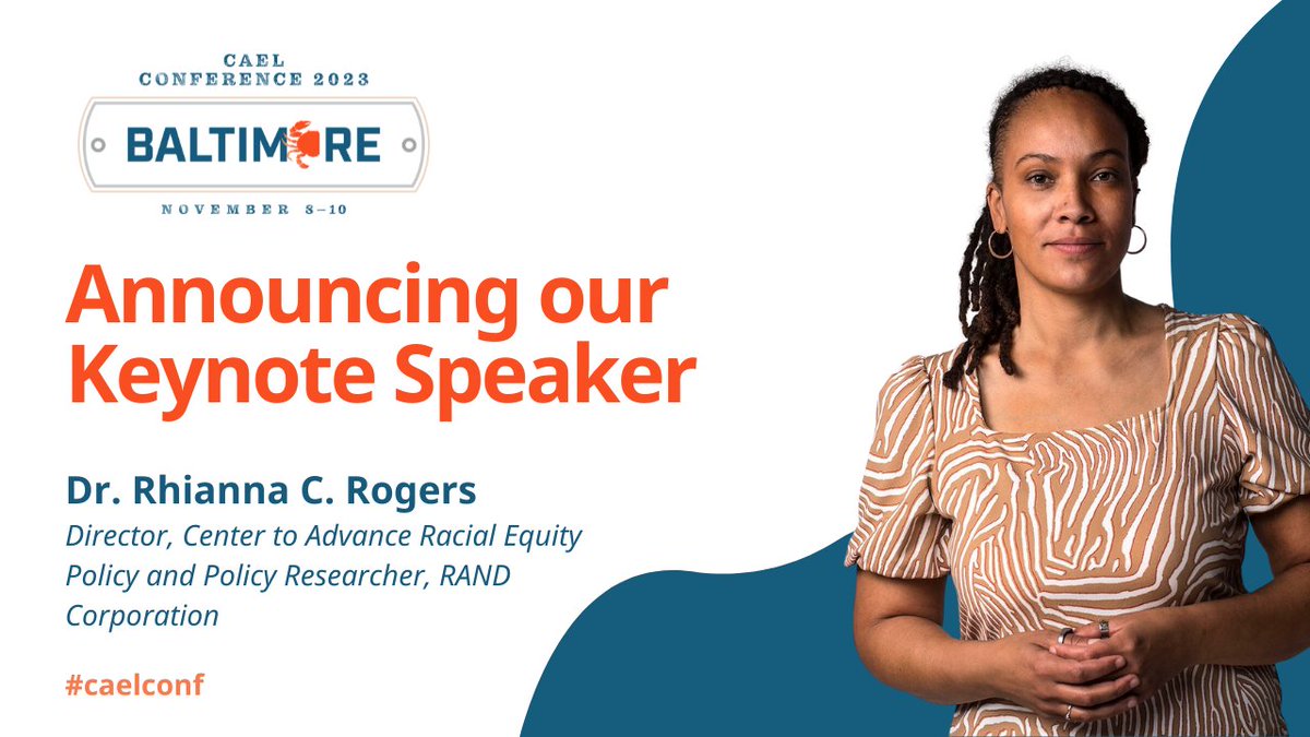 CAELnews's tweet photo. Join us in welcoming the renowned Dr. Rhianna C. Rogers as a speaker! Dr. Rogers is an expert on cultural and ethnic studies, intercultural competencies, and diversity education. ๐ Register today to secure your spot at the 2023 CAEL Conference! https://t.co/SOuyUzERCh
#CAELConf https://t.co/CaJMAv8Qzl