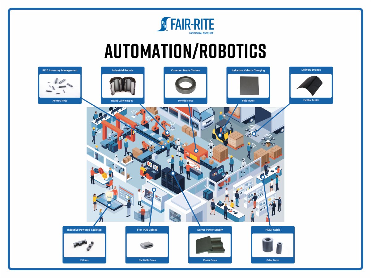 Fair_Rite's tweet photo. Embracing the future with automation and robotics in the electronic components industry, where innovation meets efficiency and possibilities know no bounds. Witness the power of technology reshaping the way we create, connect, and transform. 🤖⚡ #AutomationRevolution #RoboticsI https://t.co/0xkzxNFSyI