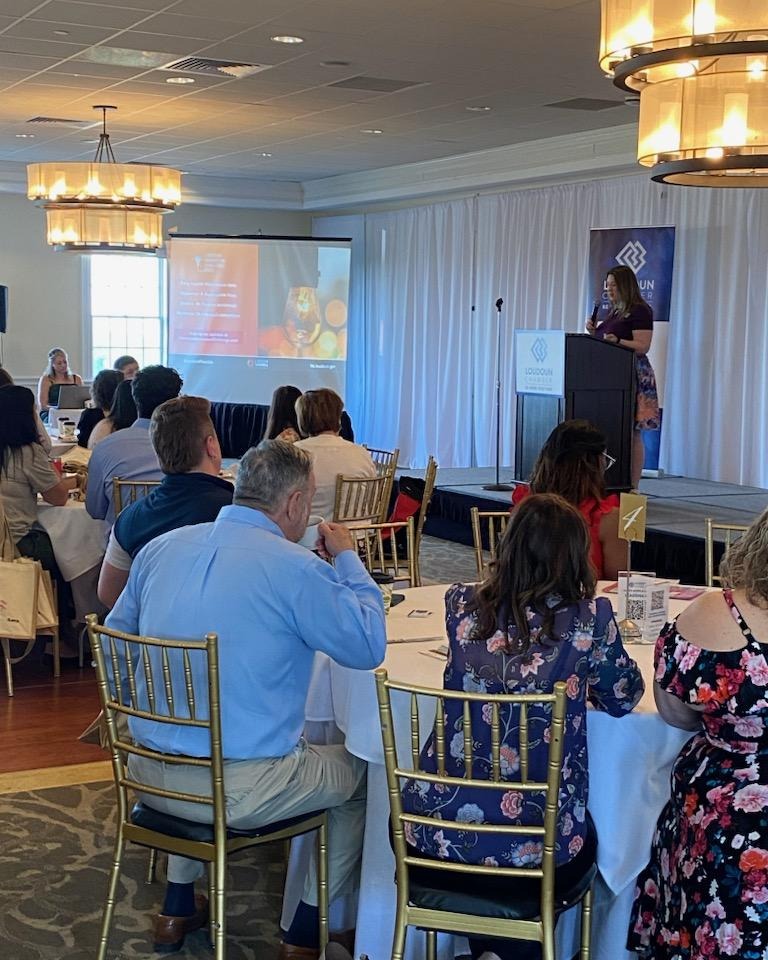 LoudounBiz's tweet photo. At this morning's @LoudounChamber Business @ Breakfast, #Loudoun DED #SmallBiz Development Officer, Jill Badger, talked about the upcoming #InnovationChallenge. Details on this year's event will be released soon so stay tuned for more info! #LoudounPossible https://t.co/F1YZaBFwG1