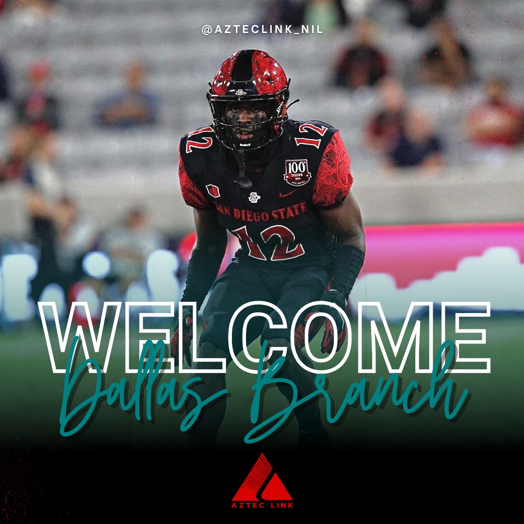 Welcome Dallas Branch (<a href="/Dallasbranch13/">Dallas Branch</a>) to Aztec Link. We’re excited to partner with you! 

Team: <a href="/AztecFB/">San Diego State Football</a>
Position: Cornerback
Class: Senior
Hometown: Redondo Beach, CA

Learn more at l8r.it/O5NS

#StudentAthlete #NIL #SanDiegoState #SDSU #NFL