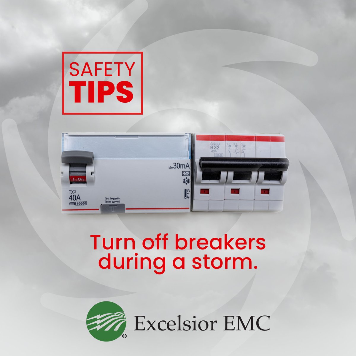 It’s officially Hurricane Season! 🌀
Experts are predicting an active season which means the odds of power outages are increased.

Make sure to turn off breakers during the outage to avoid a power surge. 

#ExcelsiorEMC #HurricaneSeason #ElectricitySafety