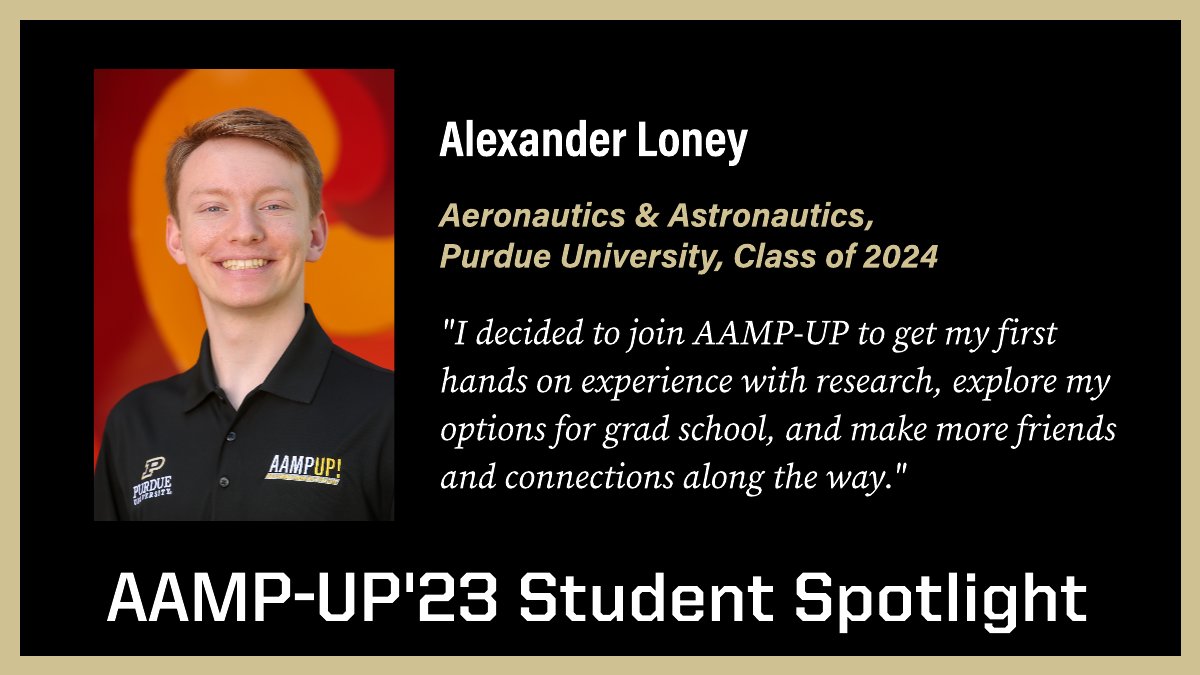 .@PurdueAeroAstro senior Alexander Loney works on characterization and #additivemanufacturing with Prof. Steve Son. His desire to explore research and graduate school led him to AAMP-UP.