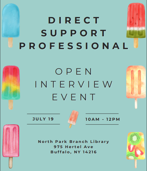 OLVHServices's tweet photo. We're hosting an open interview event for direct support professionals next Wednesday, July 19th!

All candidates are encouraged to pre-register by submitting an application but walk-ins will be accepted.

For more information click here: https://t.co/XKAQYywbgb https://t.co/OwG5naUHYn