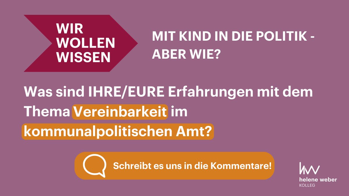 #Vereinbarkeit von kommunalpolitischen Amt, #Familie &amp; Beruf: #MissionImpossible?
💡 Welche Erfahrungen haben Sie mit dem Thema #Vereinbarkeit gemacht? Welche #BestPractice Beispiele gibt es in Ihren Kommunen? Was muss sich ändern? Schreibt es uns in die Kommentare 👇