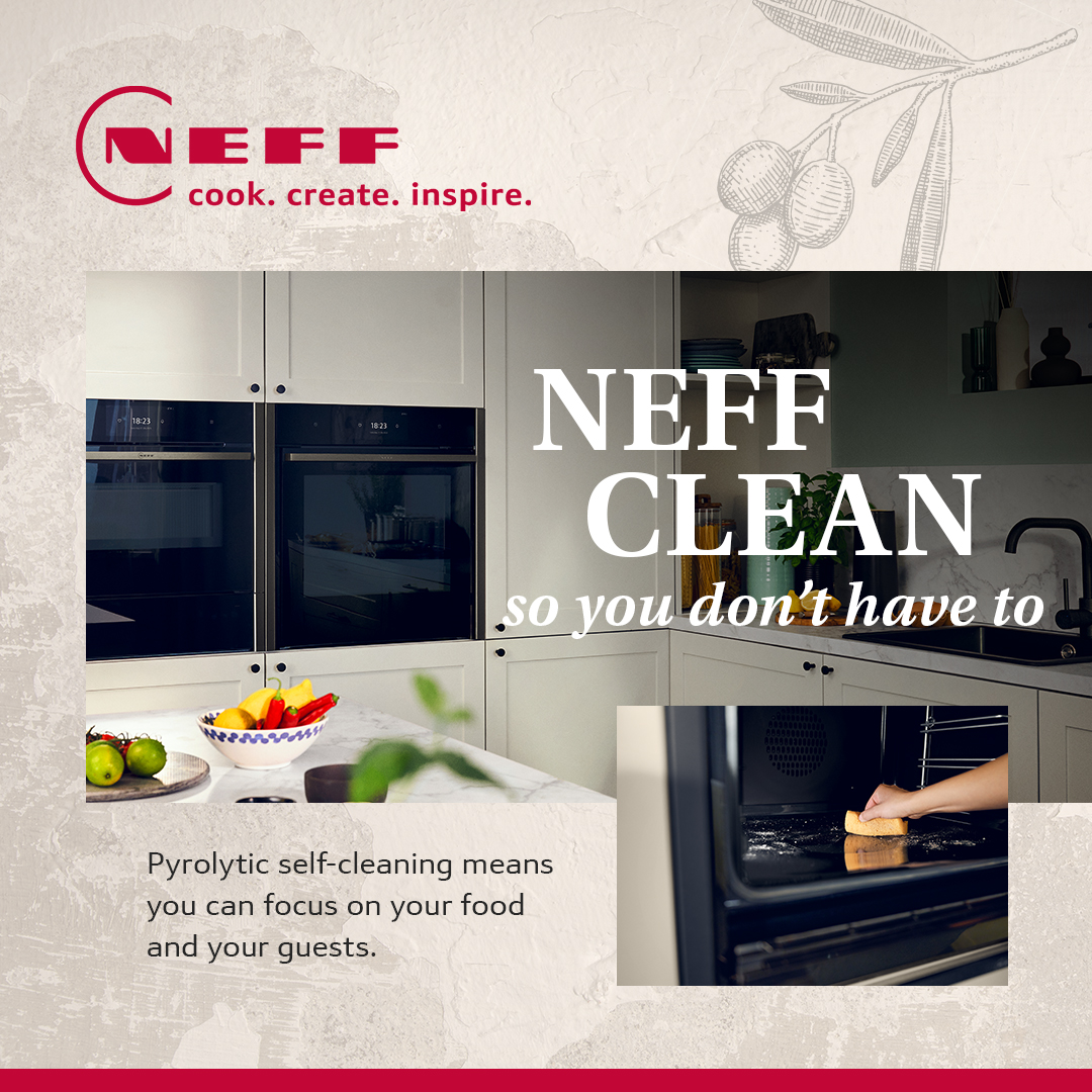 Simply turn on the function and let it transform all those greasy splashes into ash that you easily wipe away. 

#NEFFpassion