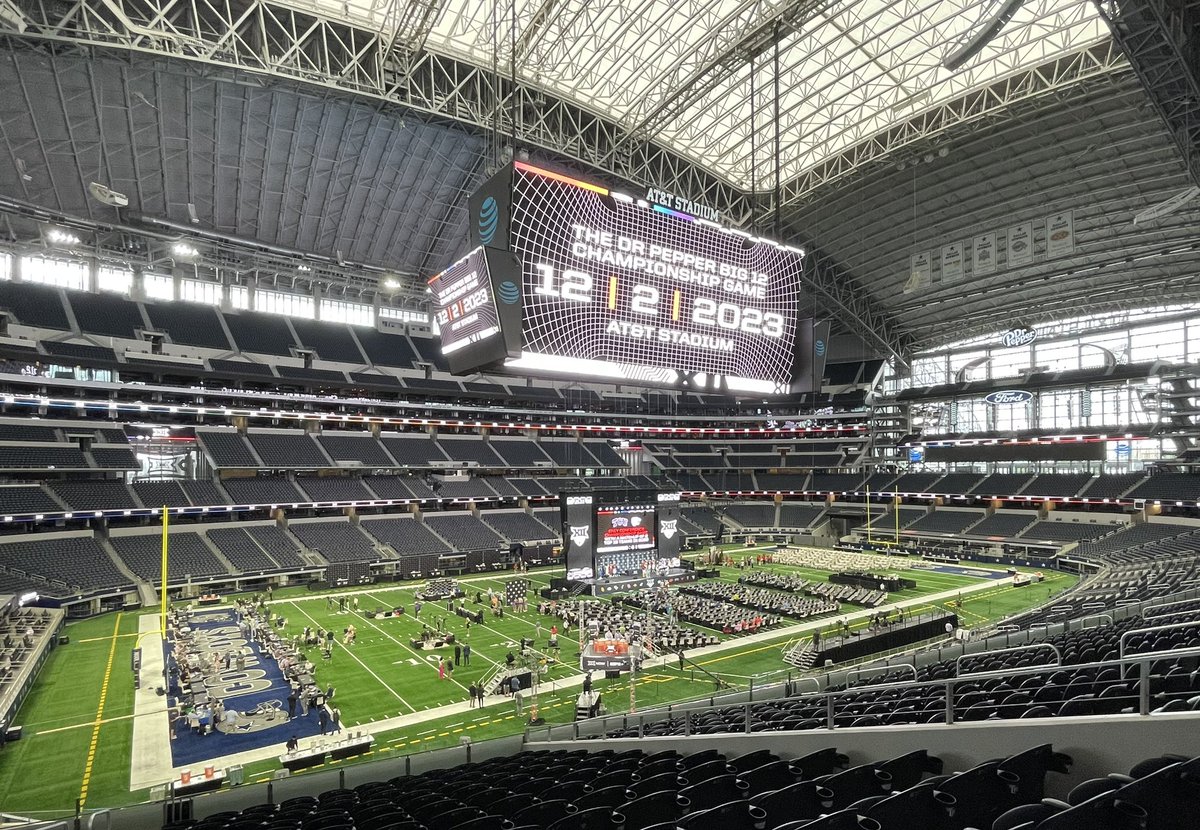 BYU has left the building, but it’s Day 2 of @Big12Conference Football Media Days.

Cincinnati, Iowa State, Kansas State, Oklahoma, Texas Tech, UCF and West Virginia coaches and players will take center stage and conclude the event at AT&T Stadium. https://t.co/FcZFUPrcRY