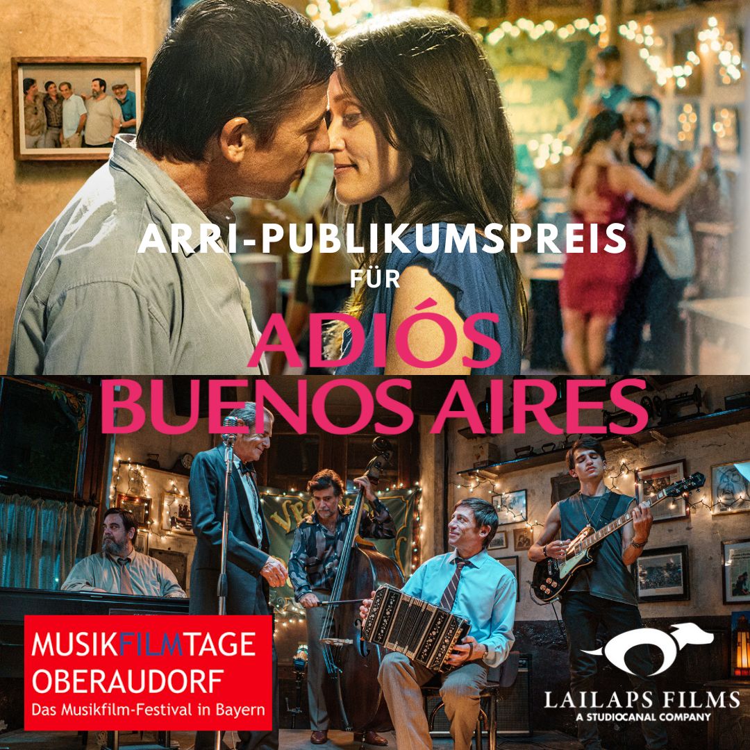 Wir freuen uns wahnsinnig, dass unser Film "Adios Buenos Aires" von German Kral mit dem Arri-Publikumspreis auf den „Musikfilmtagen Oberaudorf“ ausgezeichnet wurde! 🏆
Wir möchten uns herzlich bei allen Besuchern, Gästen, Förderern und Sponsoren bedanken, für dieses tolle Event!