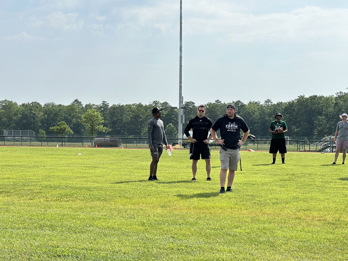 Here at <a href="/CCHS_Sports/">CedarCreek Sports</a> for the <a href="/cedar_football/">Cedar Creek Football</a> camp hosted by <a href="/packers/">Green Bay Packers</a> wide receiver and former <a href="/RFootball/">Rutgers Football 🪓</a> standout Bo Melton. 201 kids signed up for the free event to learn basic skills and do drills with Melton. #HSLive