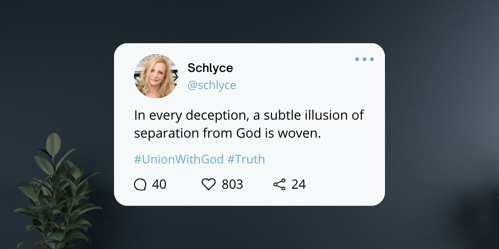 schlyce's tweet photo. #DeceptionExposed #UnionWithGod #EmbraceTruth https://t.co/QEeJeY38rj