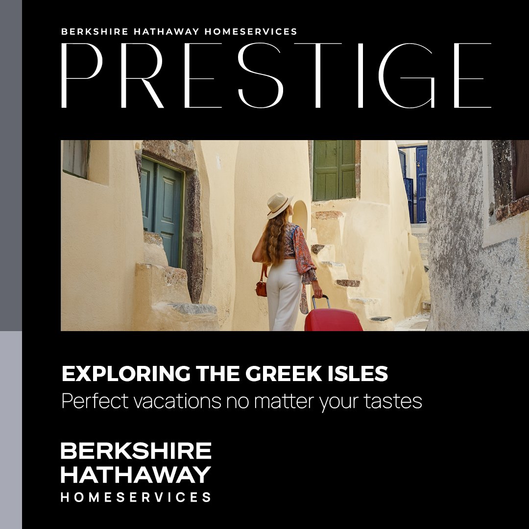 Discover the best places to sightsee, watch the sunset, dine in Michelin-star restaurants, and more in the new issue of Berkshire Hathaway HomeServices Prestige magazine. Read now at meadowsmountainrealty.com/prestige-magaz…

#ExploreGreece #GreekIslands #Mykonos #Santorini #PrestigeMagazine