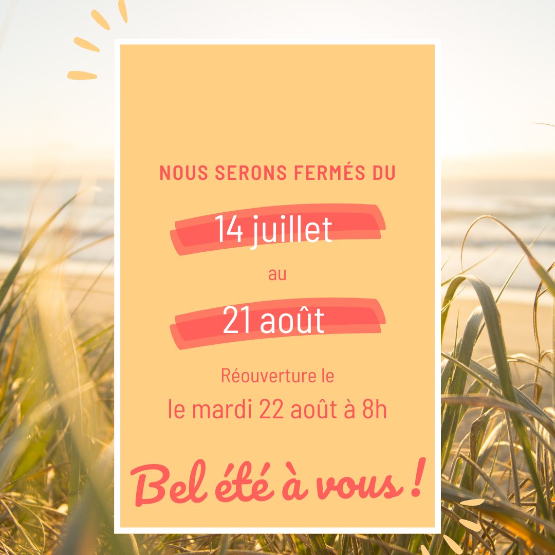 nd_college's tweet photo. Le @nd_college ferme ses portes pendant les vacances d'été du 14 juillet au 21 août. L'équipe sera à votre disposition pour toute information à partir du 22 août. Bel été à toutes et à tous ☀️ https://t.co/9all6uPyy5