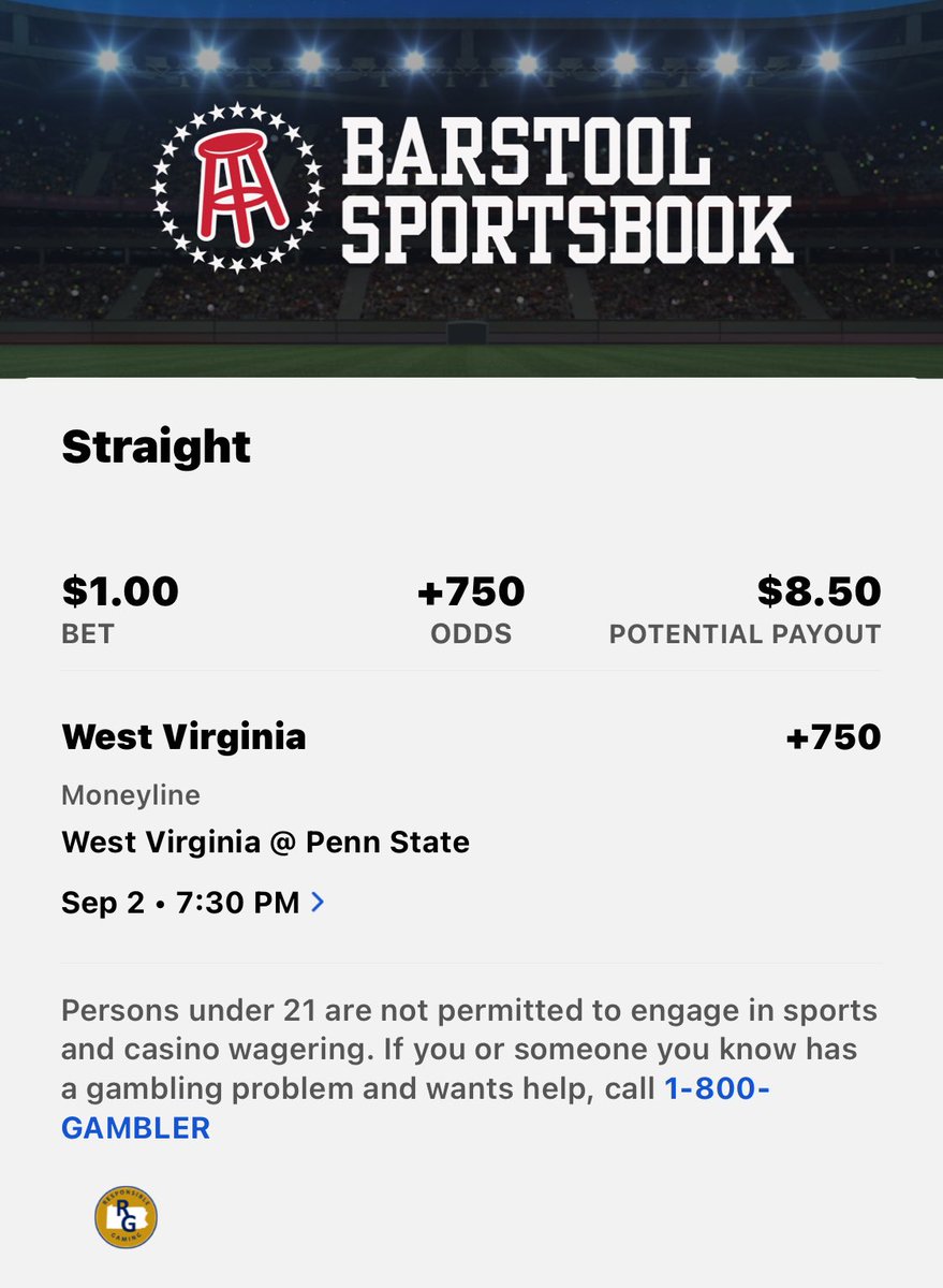 rrfloeter's tweet image. Bet with me on @BSSportsbook barstoolsportsbook.com/shared_bet?id=…